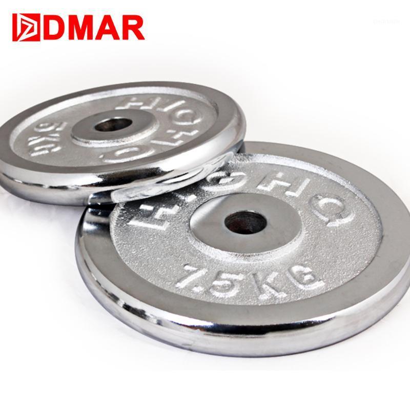 

DMAR 1pc Electroplate Dumbbells Disk Weights For FitnessWeightliftingCrossfit quipment Barbell GymMuscle StrengthExerciseBarbell1, Red