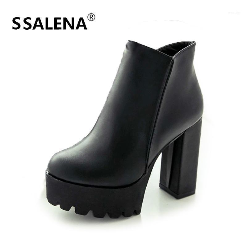 

2021 11Cm High Heels Women Pumps Casual Women Square Heel Ankle Boots Zipper Platform Shallow Boots B26951, As picture with fur