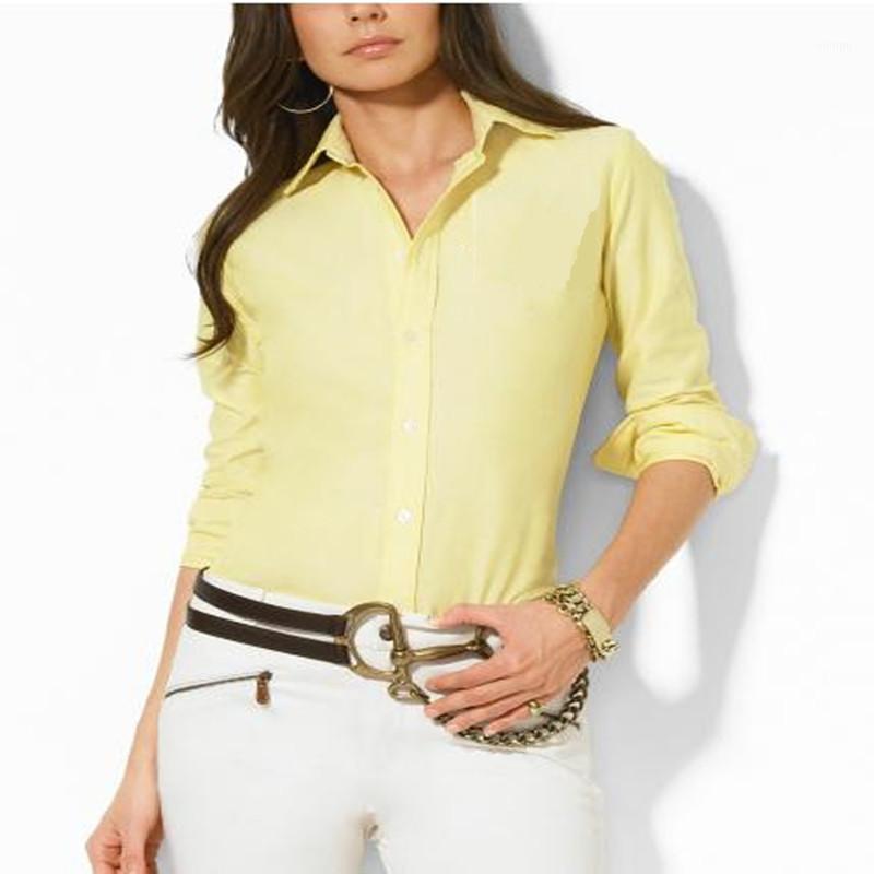 

women small horse 100%cotton shirts camisa lady Long Sleeve horse Dress Shirts blouse female fashion casual chemise1