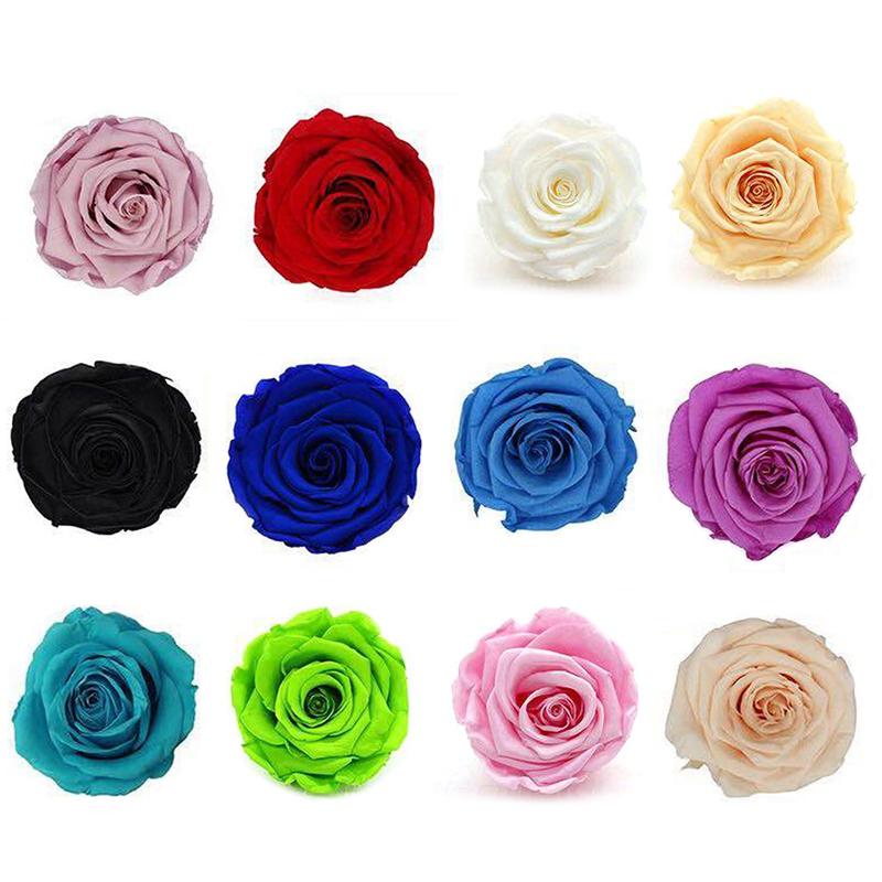 

Artificial Rose Dried Flowers Preserved Eternal Rose Flower Box Birthday New Year Valentine's Gifts Forever Everlasting, Black