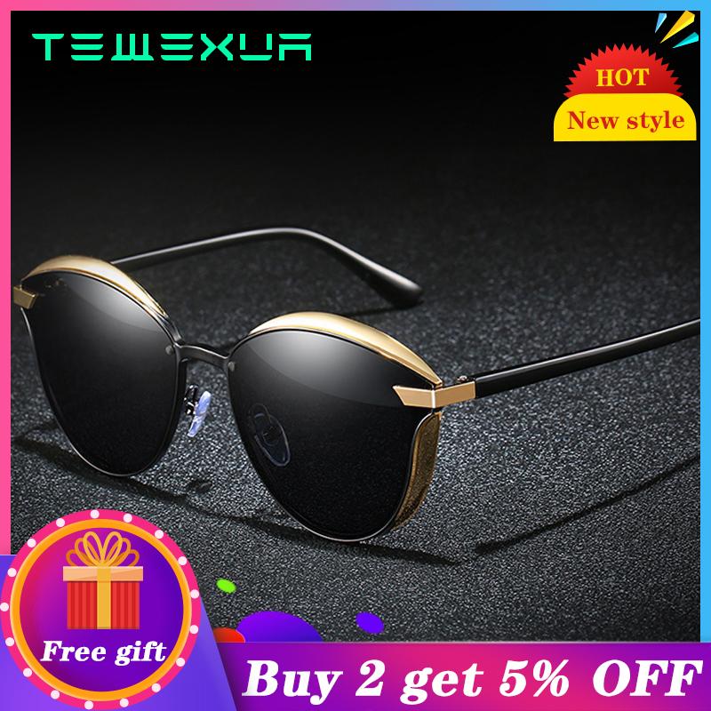 

Sunglasses TEWEXUA Brand Cat Eye Polarized Alloy Frame Women Men UV400 Protection Summer Fashion Drive Outdoor