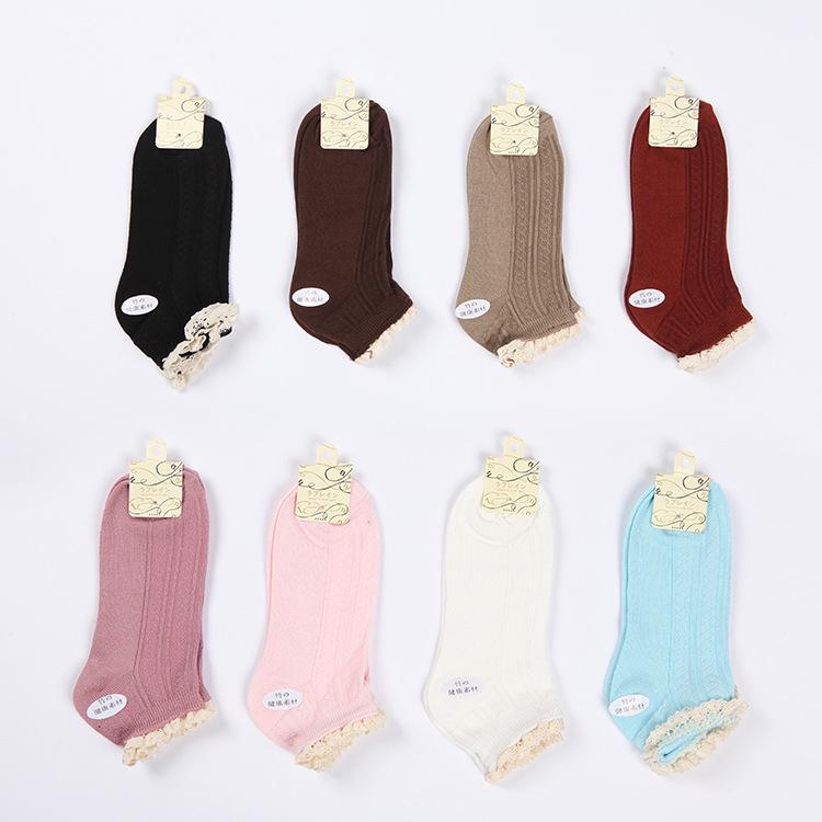 

High Quality Spring Summer Autumn Socks Pure Color Cotton Lace Ruffles Women Socks Lovely Frilly Edge Princess Girls