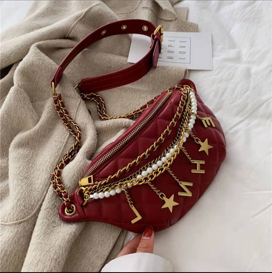 

Designer Luxury Cross Body Messenger bag for women high quality Fashion pendant fanny pack Soft leather shoulder bags Diamond Lattice Handbags Beads HBP, Freight make up the difference (not for
