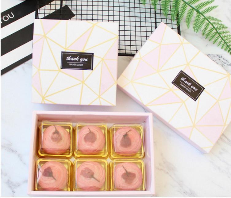 

100pcs/lot Diamond Pattern Design Cheese Chocolate Paper Box Wedding Party Cookies Box Gift Free Shipping SN20061