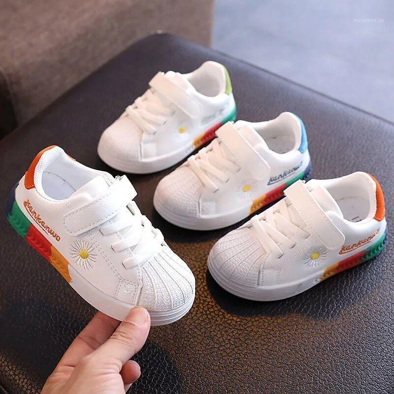 

New Boys Sneakers For Kids Sport Shoes Spring Leather Baby Toddler Girl Casual Shoes Fashion White School Running Children1, Orange