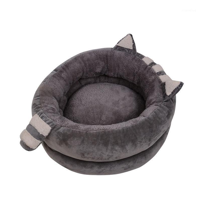 

Cat Beds & Furniture Warm Winter Dog Bed Washable Soft Nest House Animal Puppy Cave Sleeping Mat Pad Kennel Foldable