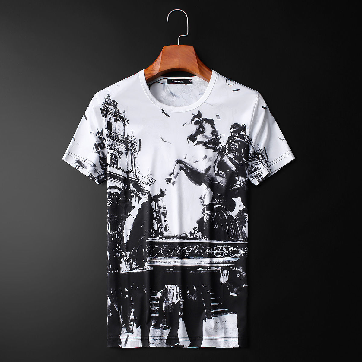 

t Print Shirt Homme 2021 Spring Short Summer Slim Fit T-shirt Men's Tshirt T-shirts for Men Fi3b, Color