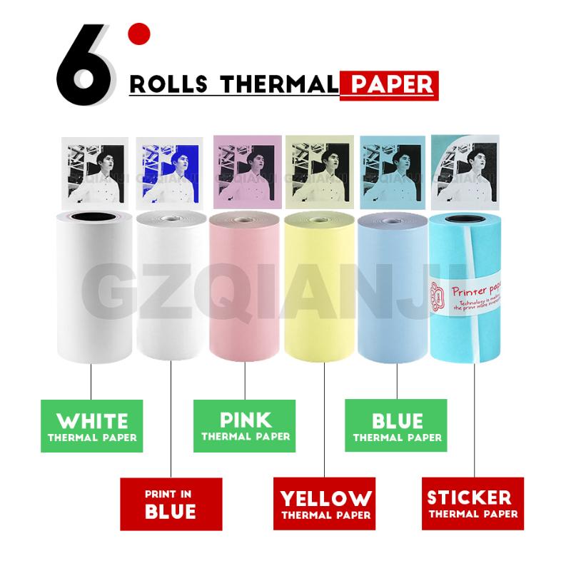 

58*30mm White Color Thermal Paper label Paper Sticker Photo for Peripage A6 A8 PAPERANG P1 P2 Photo Pocket Mini Printer