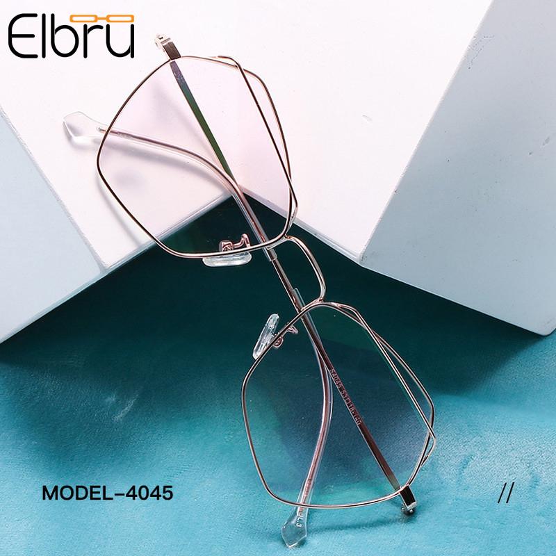 

Elbru Optical Glasses Metal Eyeglasses Frame Fashion Clear Lens Glasses Irregular Retro Men Women Eyewear Frame Eyeglasses