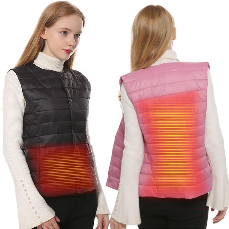 

Women' vest warm Usb Heated jacket Heated Vest winter Smart heating warm Cotton, Black