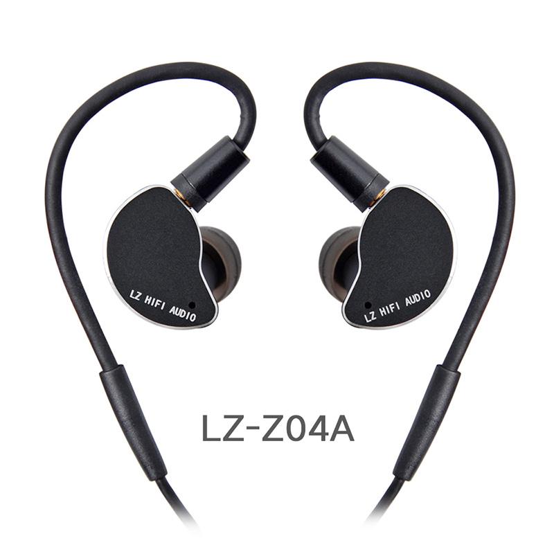 

2020 LZ Z04A In Ear Earphone Dynamic Drive HIFI IEM Metal Headset Earbud With Detachable Detach MMCX Cable MMCX Detachable, Black