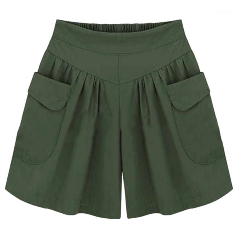 

Hot Ladies Shorts Loose Breathable Solid Color Wide Leg Shorts Pants for Summer DO21, 5xl