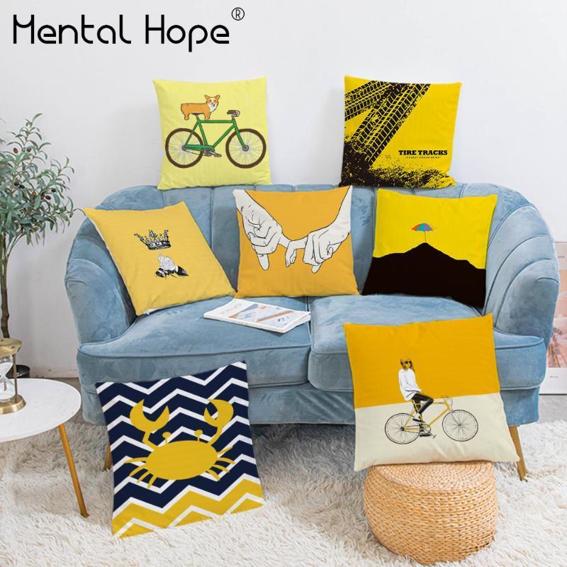 

Plush Decorative Cushion Cover Soft Yellow Throw Pillow Cover Home Decor Living Room Decorative Square Geometric Pillowcase1, 3903-9