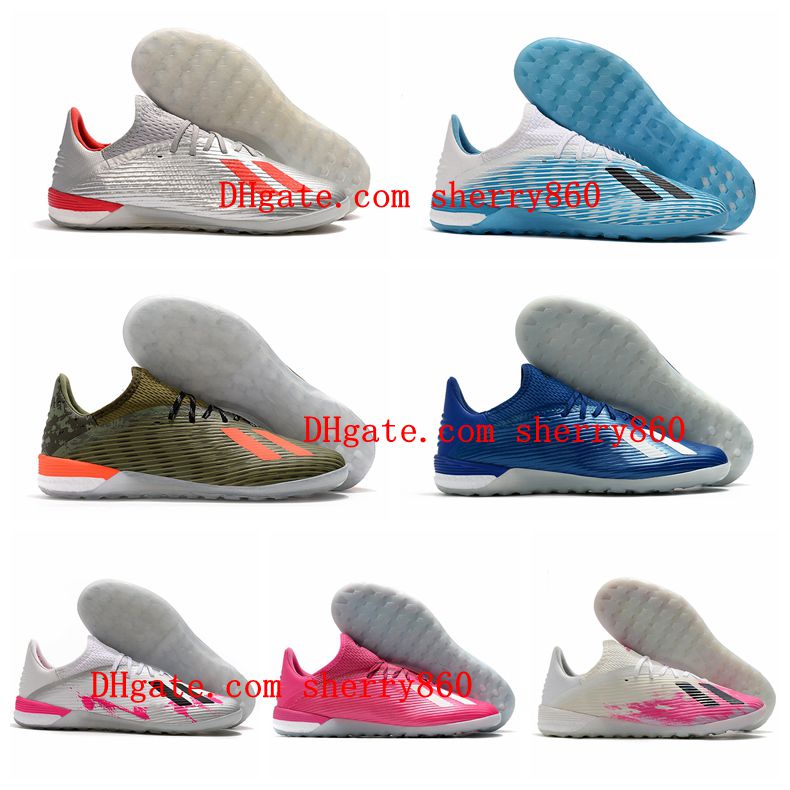 

2021 mens soccer shoes X 19.1 IC low ankle cleats Indoor football boots botas de futbol, As picture 8