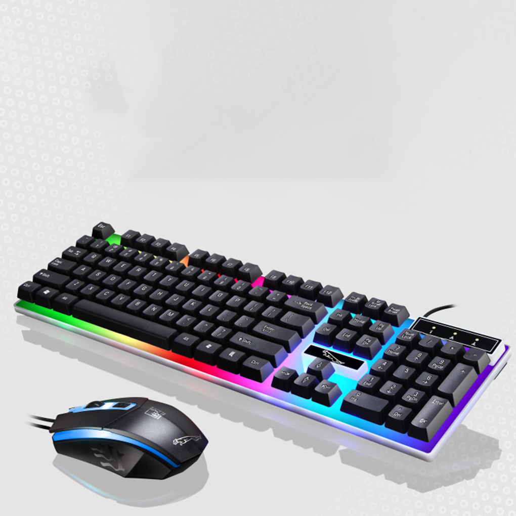 

G21 USB Wired Keyboard Mouse Kit Mechanical Suspended Backlight Gaming PC Computer Keypad Mice Set