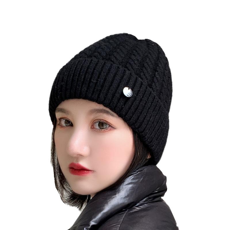 

High Quality Warm Ladies Soft Wool Cashmere Knitted Beanie Cap Skullies Beanies Spring Winter Hats For Women