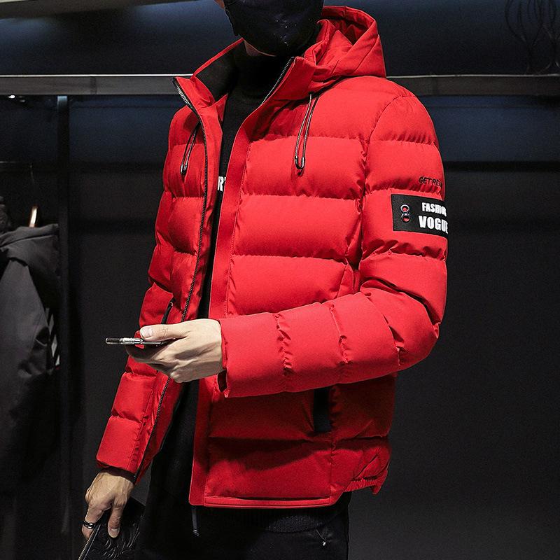 

New men's warm cotton clothes in winter, Black