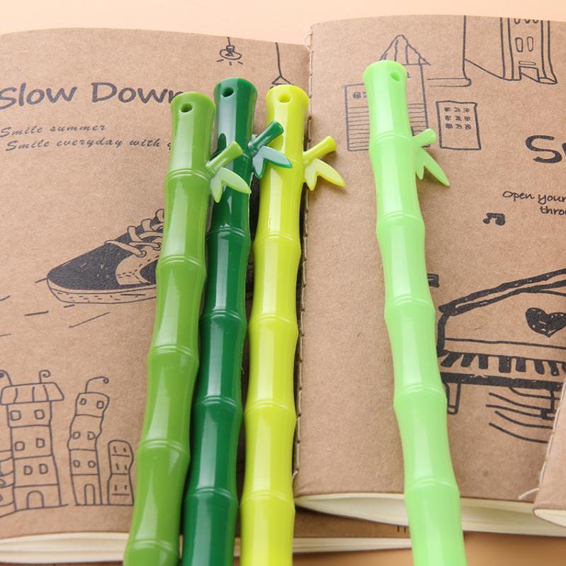 

1 pc 0.38mm black Ink Hot Sale Brand New Creative Korea Stationery Cute Bamboo Gel Pen 1 order