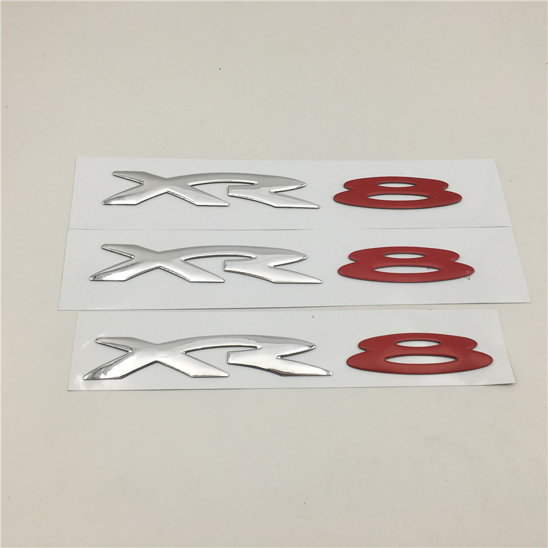 

For Ford Falcon BA BF XR8 XR 8 Emblems Rear Trunk Lid Letters Decal Side Door Fender Symbol Script, Silvery