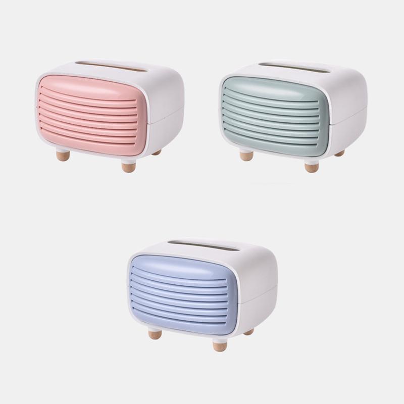 

Promotion! New Cute Mini Radio Shape Stand Tissue Holder Container Home Decor1
