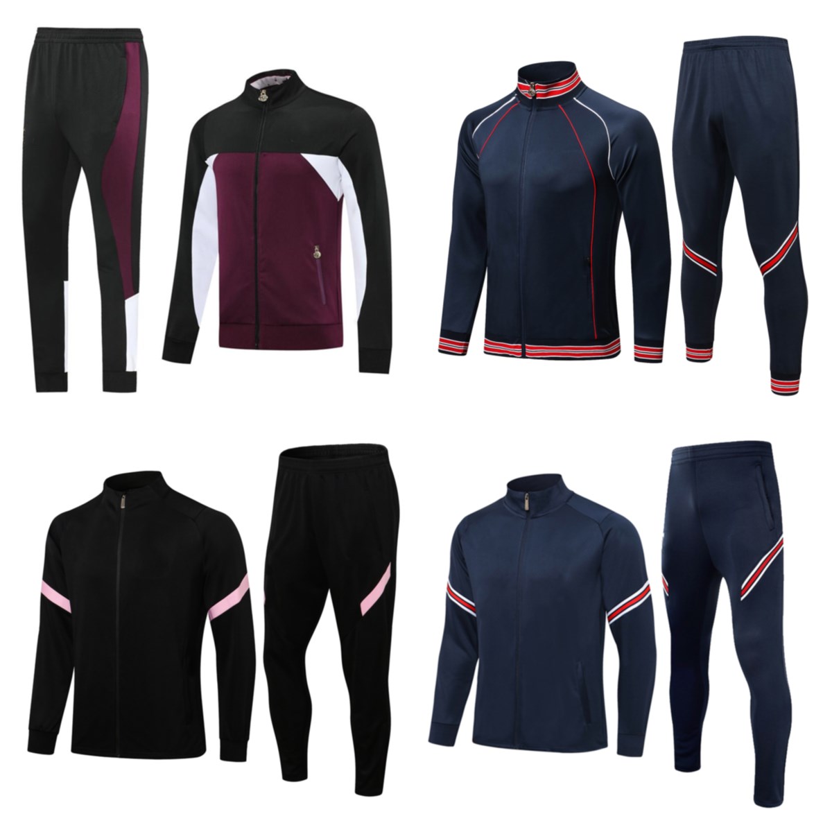 

2021 2022 Adult Full zip jacket tracksuits Mens soccer MBAPPE Training suit Maillot de football DI MARIA ICARDI jogging survetemen, Jacket 1