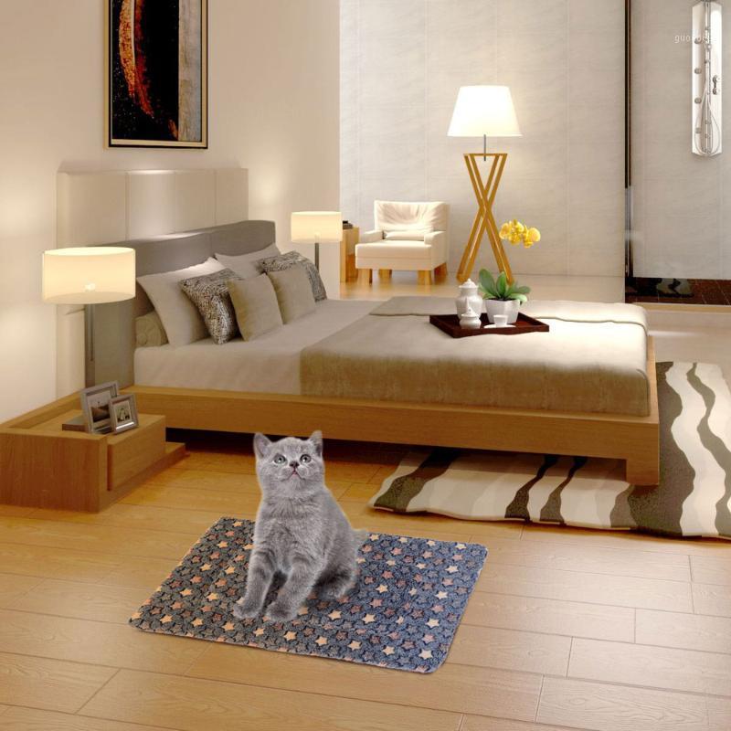 

Comfortable Pet Dog Cat Blanket Soft Cushion for Pet Sleeping Playing Resting 51 x 34cm (Star)1, Coffee