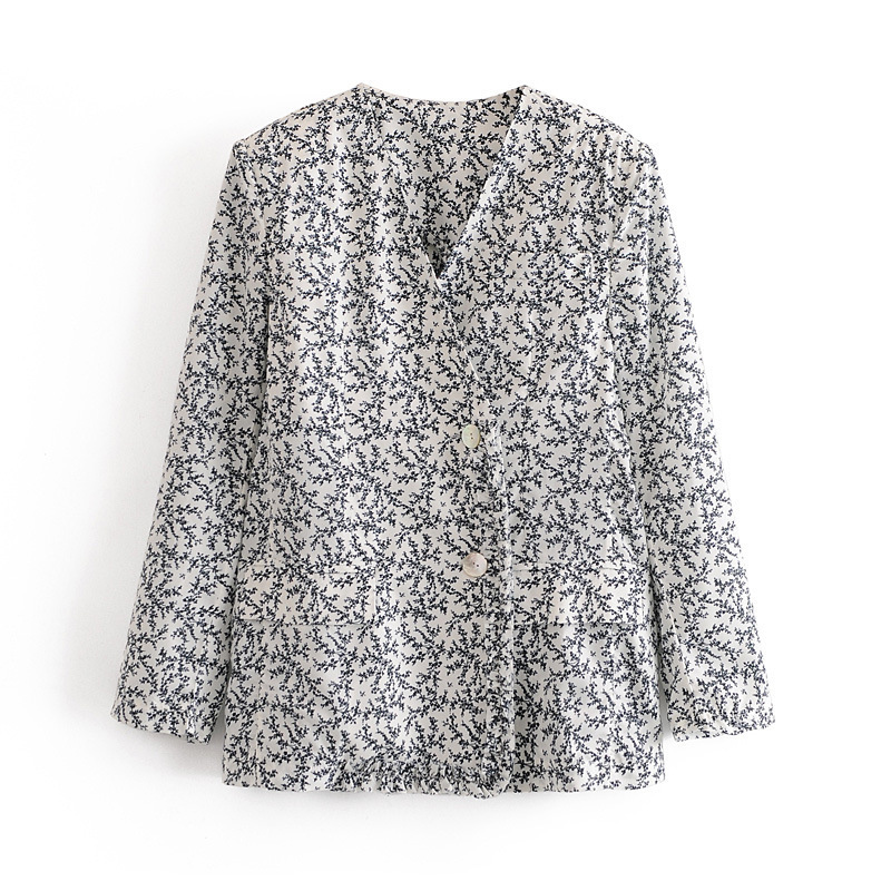 

2021 New Lj 86105 Autumn Europe and the United States Women' Female Jackets Printing Small Suit Rsve, See chart