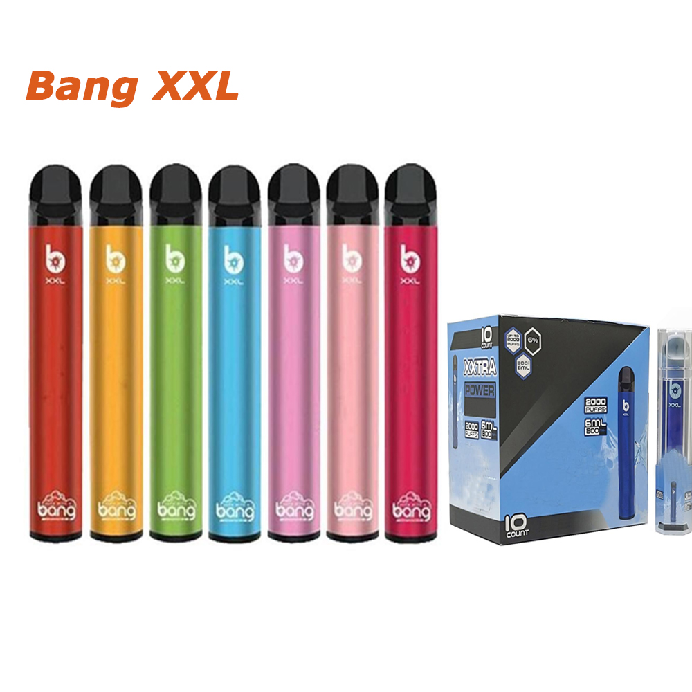 

XXL Bang XXTRA 3.5ml Vape Puffs 2000+ Disposable Portable Pre-Filled Bars Pen Pods Vaporizer Vapor 850mAh Puff 18 Flavors Nmnsi