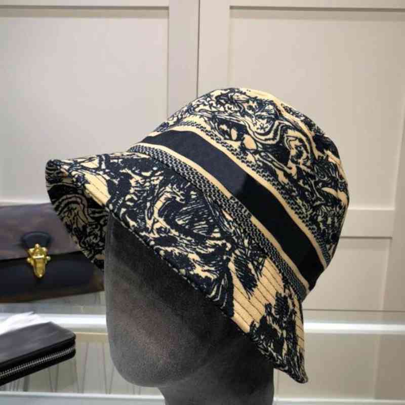 Women Fashion Bucket Hat Designers Caps Hats Mens Letter Patchwork Striped Printed Summer Fitted Fisherman Beach Cap Bonnet Sun Casquette