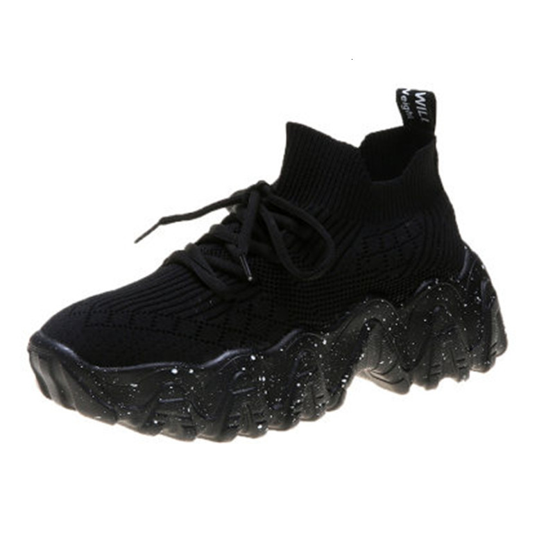 

2021 New More Female Fashion Chunky Ladies Lace Up Black White Coach Breathable Casual Mesh Shoes V8PB