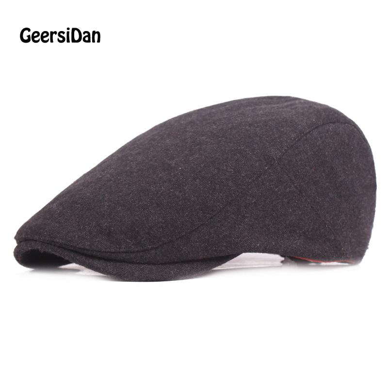 

GEERSIDAN New Autumn winter wool Berets Caps For men women fashion Peaked Caps Keep warm women men Beret Hats Casquette Cap, Purple