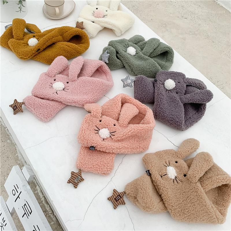 

Scarves Baby Scarf Autumn And Winter Children's For Boys Girls In Warm Cross Lamb Cartoon1