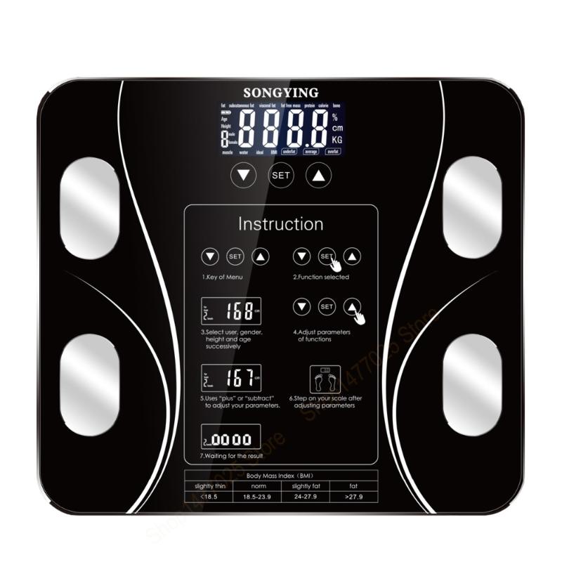 

Hot Digital Bathroom Weight Scales Floor Smart Body Fat Mi Scale Digital bmi Human Weighing Scale body composition 13 Data