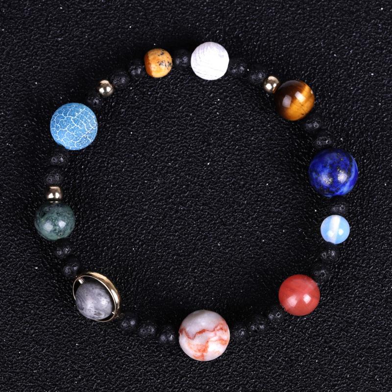 

2020 Eight Planets Bead Bracelet Men Natural Stone Universe Yoga Solar Chakra Bracelet for Women Men Jewelry Gifts Drop Shipping