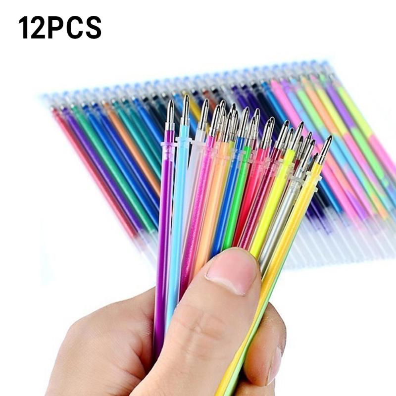 

Candy Colors Refills Neon Glitter Pastel Art Pen Replacement Students Stationery Supplies