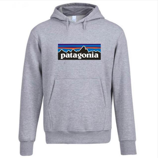 

2020 Hot Patagonia Mens Hoodies Spring Autumn New Fleece Hooded Mountain Letters Printed Sweatshirts free shipping, Black