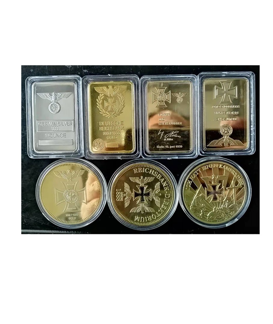

7pcs/set gift germany gold plated coin collection set
