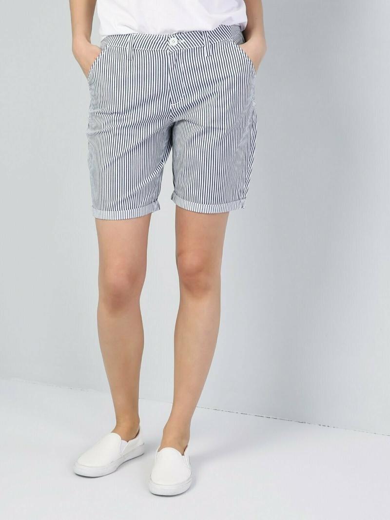 

Colins Woman Slim Fit Navy Short ,CL1043713