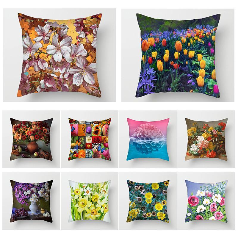 

Fuwatacchi Lily Tulip Daisy Throw Pillow Cover Oil Painting Flower Cushion Cover for Home Chair Sofa Decorative Pillows 20201, Pc08276
