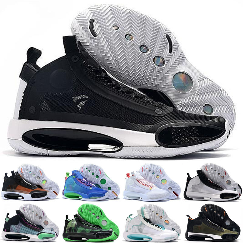 

2021 New Jumpman XXXIV 34 Eclipse Blue Void Green White Mens Basketball Shoes For High Quality 34s Men Sports Sneakers US 40-46, As photo 20