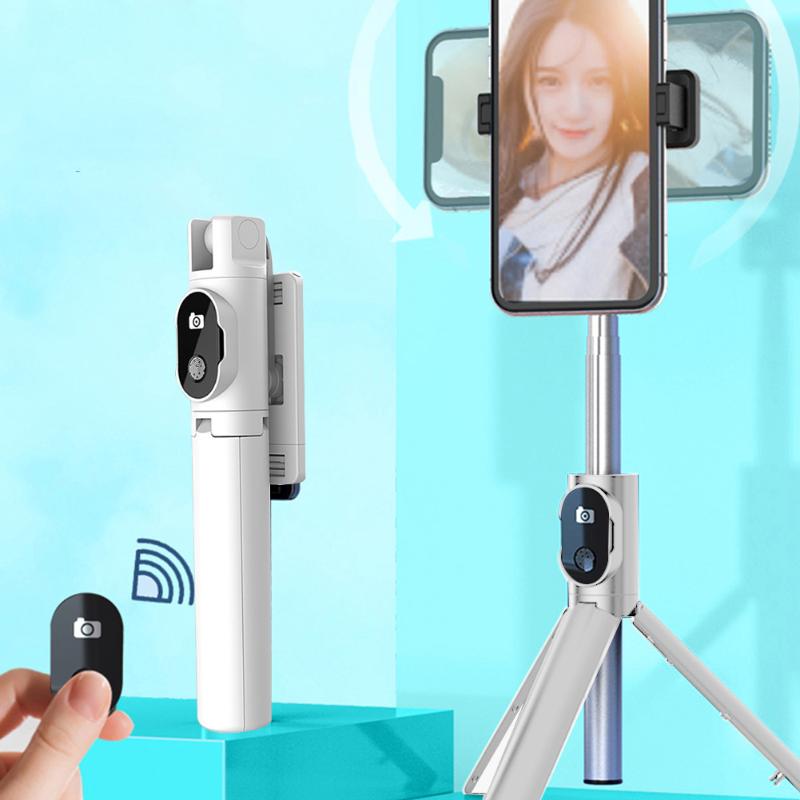 

3 In 1 Rotatable Aluminum Alloy Photography Extendable Wireless Remote Portable Travel Bluetooth Selfie Stick Tripod Anti Shake