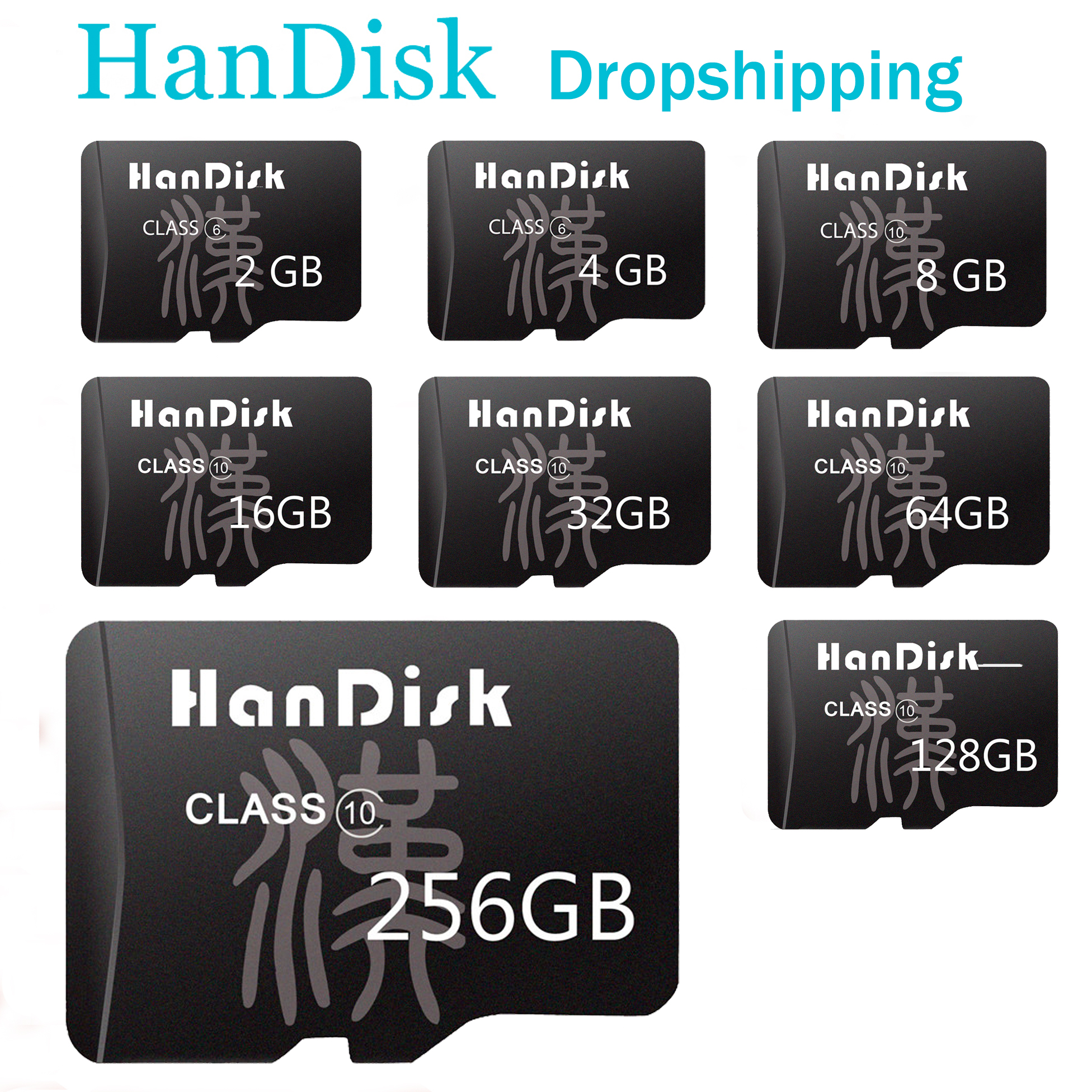 

Dropshipping HanDisk Micro SD Card 32 GB 16 GB 8GB 4GB 2GB 256GB 64GB 128GB Memory Card Real Capacity CE FCC Certificate