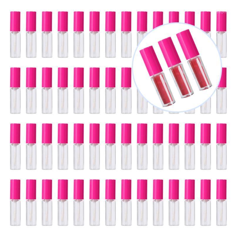 

100 Pcs 8ml Lip Gloss Bottle Lip Glaze Bottle Brillant Container DIY Accessories with Cover for Ladies Girls (Rosy)1