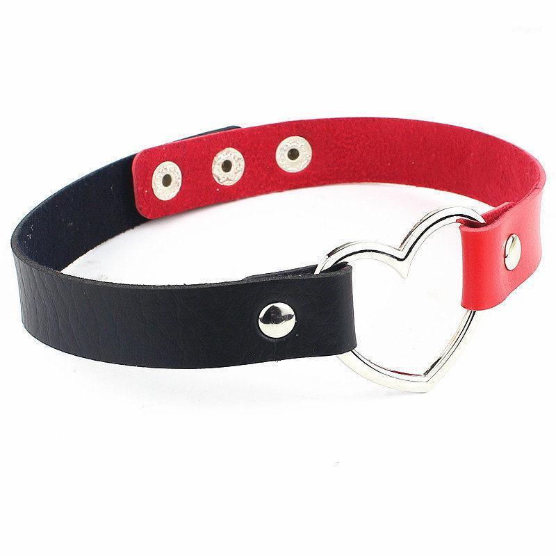 

Chokers Punk Pu Leather Choker Necklace Women Heart Chocker Necklaces Statement Jewelry Wedding Bride Gift Goth1