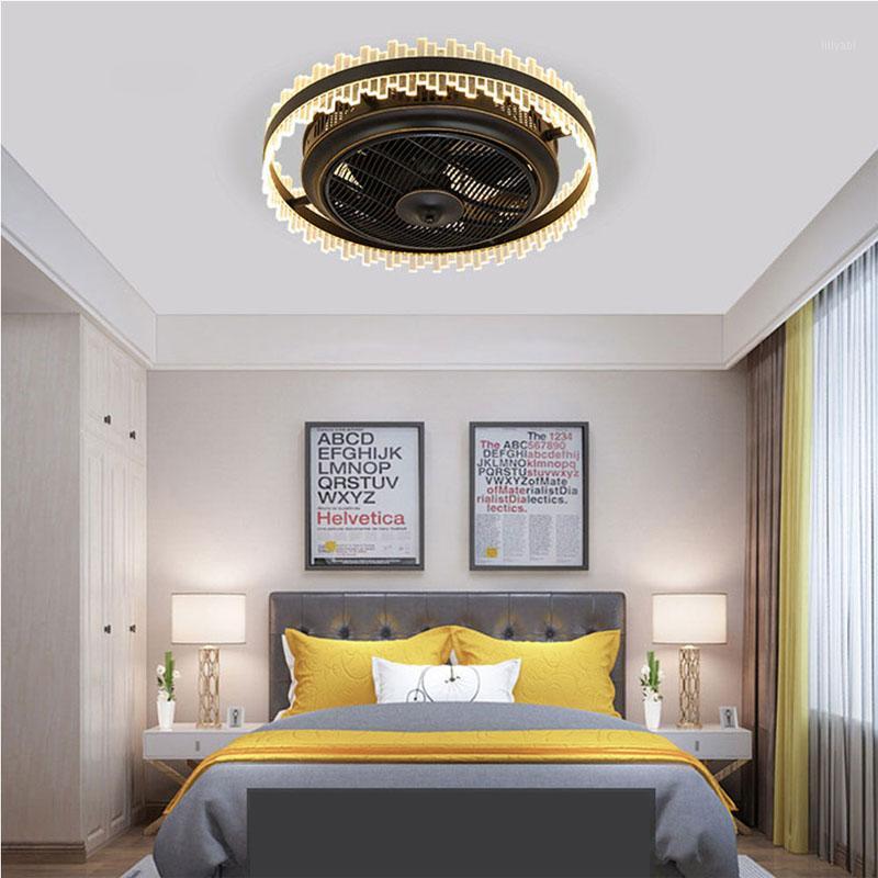 

2020 new Home LED ceiling fan lamp with remote control 48cm DC AC bedroom fans lamps simple Lighting1