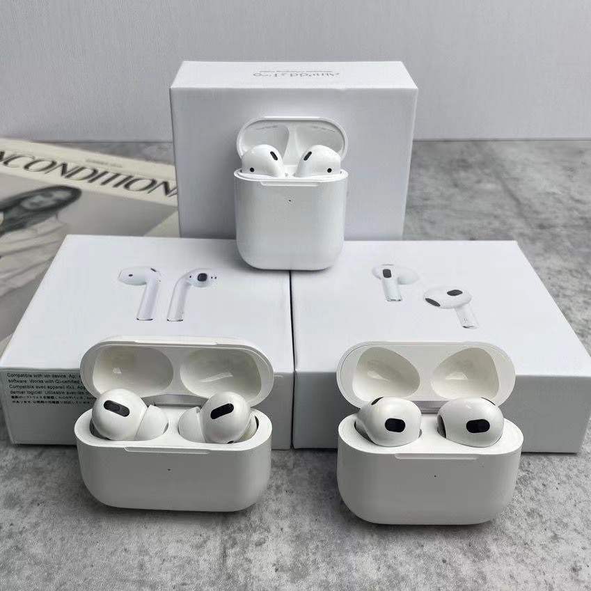 

Earphones Apple AP3 1:1 Airpods Pro 3 Wireless Charging Bluetooth Earphones High quality iPhone H1 chip renamed GPS, White