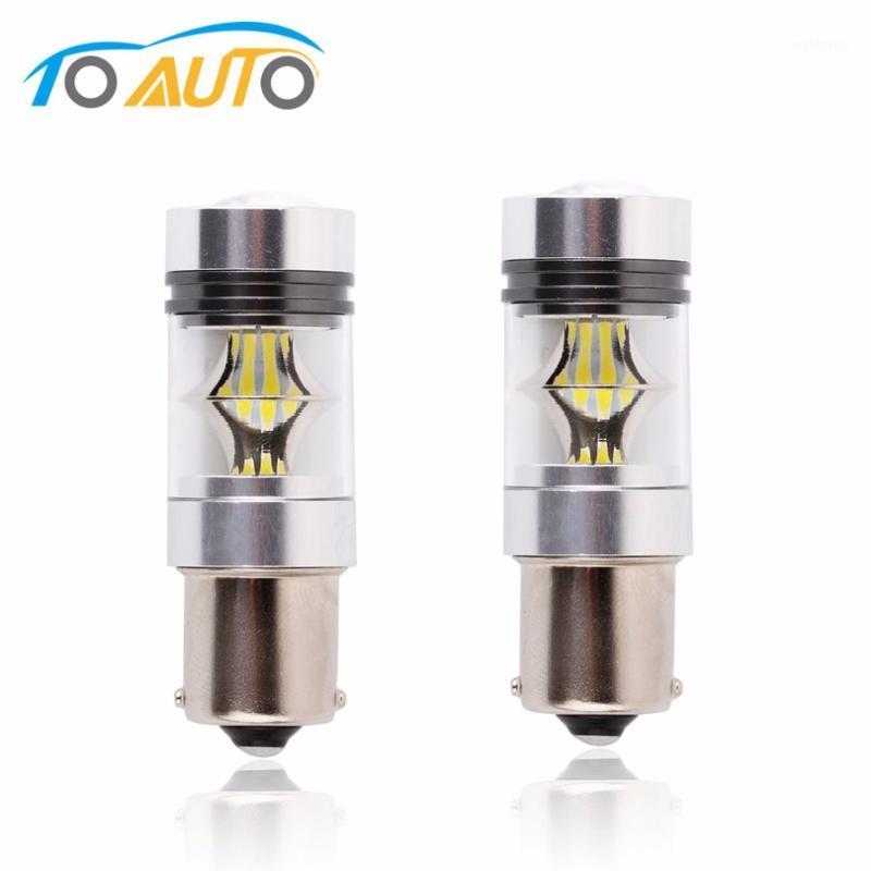 

Emergency Lights 2PCS 1156 BA15S P21W R5W 1200LM LED Bulb Car Fog Light Tail Driving Lamp DRL Daytime Running Reverse 100W 6000K White 3030, As pic