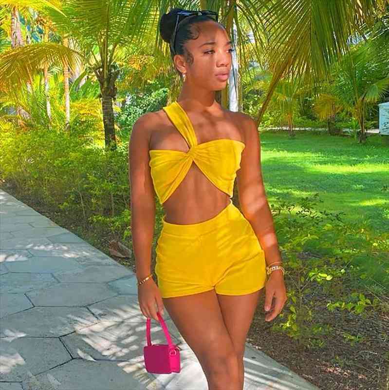 

summer women 2 piece sets casual crop and bike shorts suit outfits solid matching sets female tracksuit, Gray