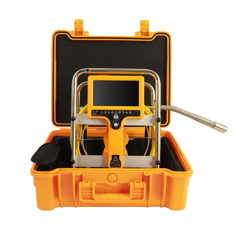 

Long Spring 23mm 512hz Transmitter Sonde Pipe Sewer Drain Inspection Video Camera Endoscope Borescope 7"Screen DVR Meter Counter