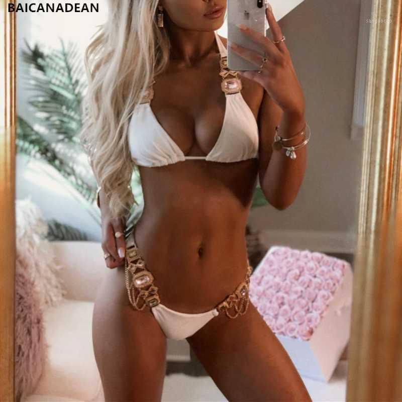 

Sexy Top 2020 Diamond Swimsuit Women Bandage Bikini Set Beachwear Bathing Suits Biquini Swim Wear Swimwear Female Bikini1